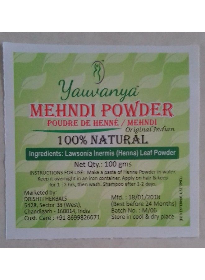 Original Indian Pure And Natural Henna (Mehndi) For Hair 3X100 Gms