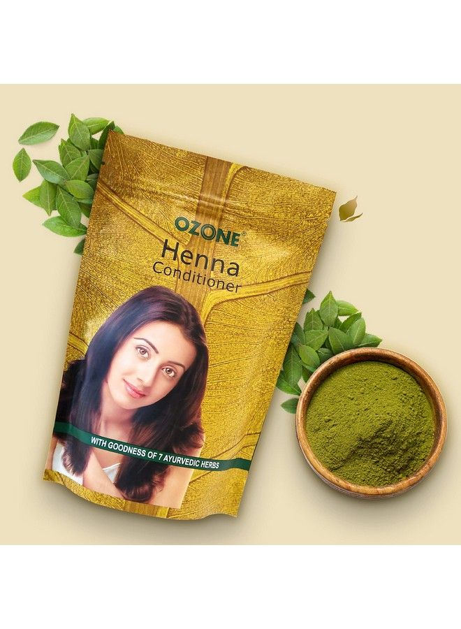 Henna (Mehndi) Powder ; Enriched With Bhringraj Amla Reetha Methi & Shankapushpi ; For Naturally Colored Hair Hair Growth Clean Healthy & Bouncy Hair ; 100Gm (Pack Of 5)