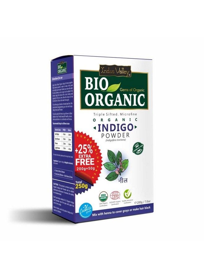 Organic Indigo Powder Hair Color (Indigo 250 G (Pack Of 1))