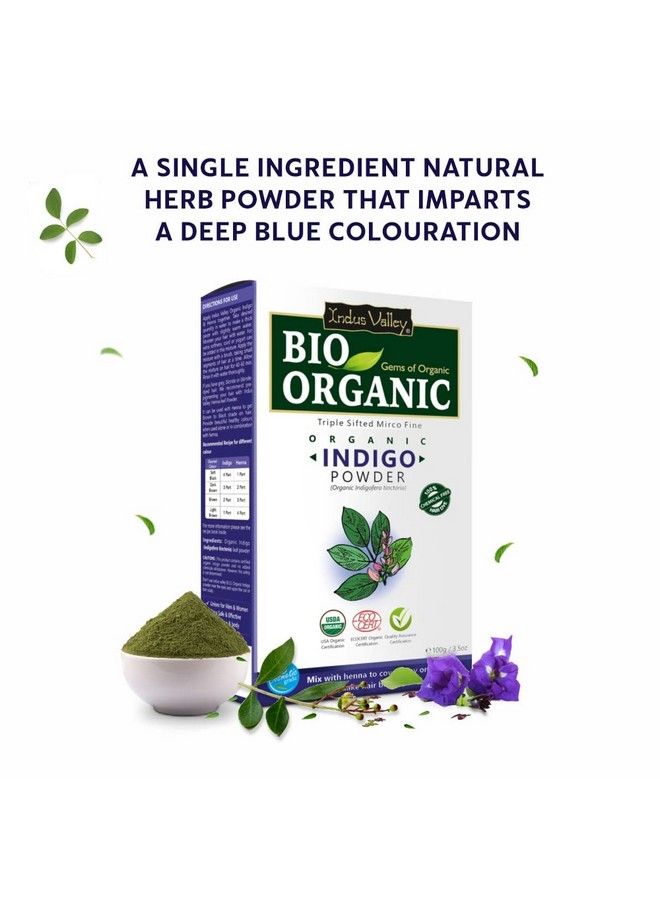 Organic Indigo Powder ; Indigofera Tinctoria & Hair Growout Oil (100G + 100Ml)