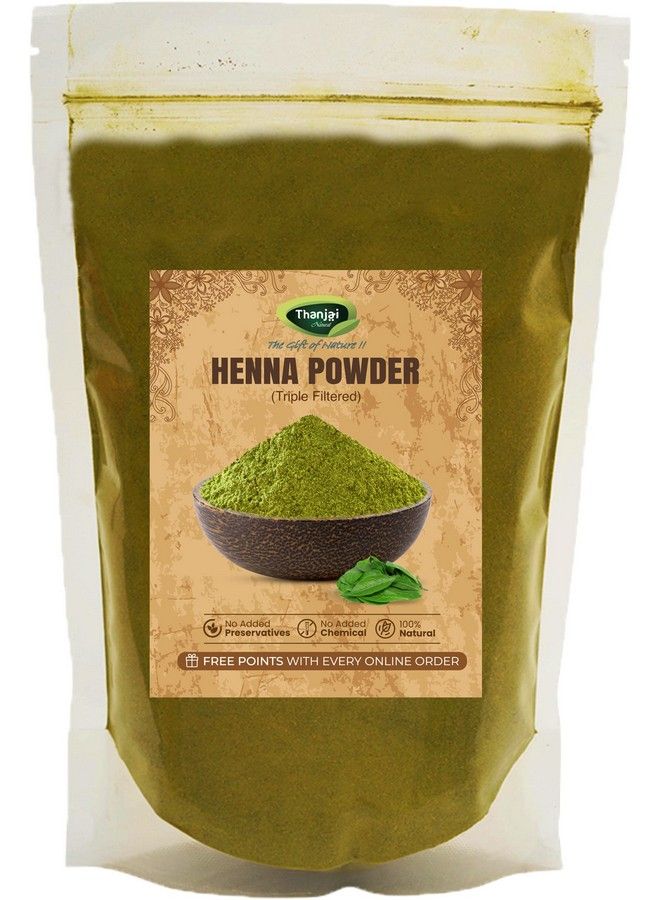 500G Henna Powder For Hair Colour And Growth ; Triple Filtered Henna Powder (250 Gm X 2)