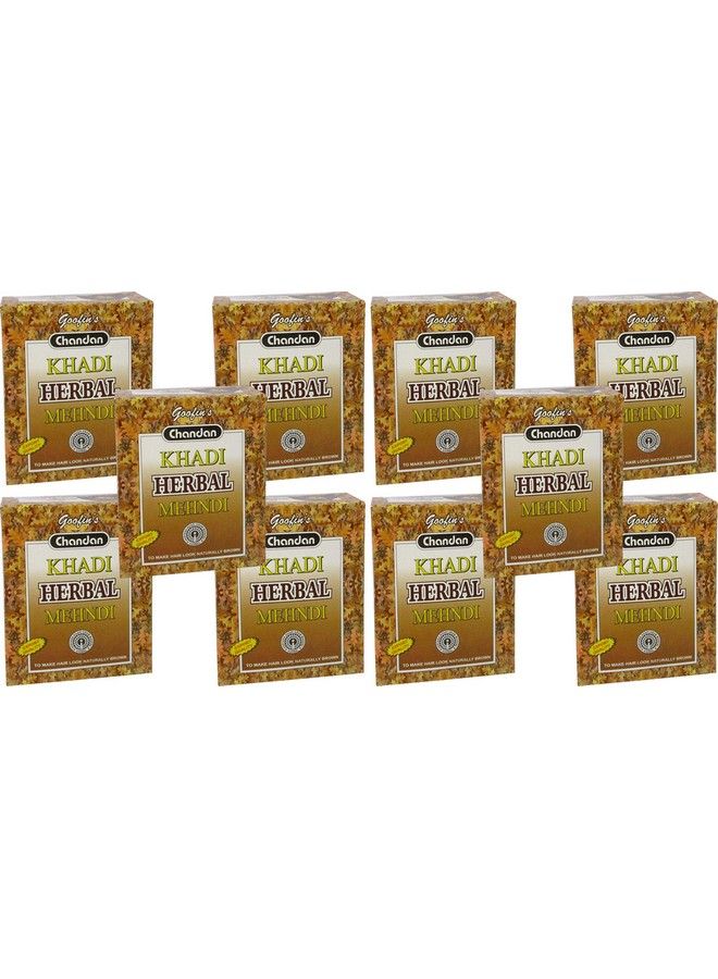 Goofin's khadi Herbal Mehndi - Pack of 10 (800g, Brown)