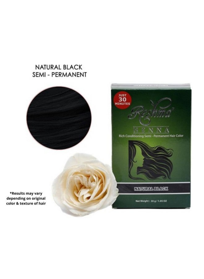 30 Minute Henna Hair Color Infused With Natural Herbs For Soft Shiny Hair Henna Hair Color/Dye 100% Gray Coverage Semi Permanent Ayurveda Hair Products (Black Pack Of 12)