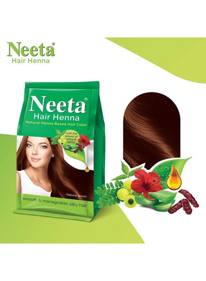 Hair Henna Powder Enriched With Natural Herbs Ammonia Free Henna Hair Dye Natural Brown 4.41Oz