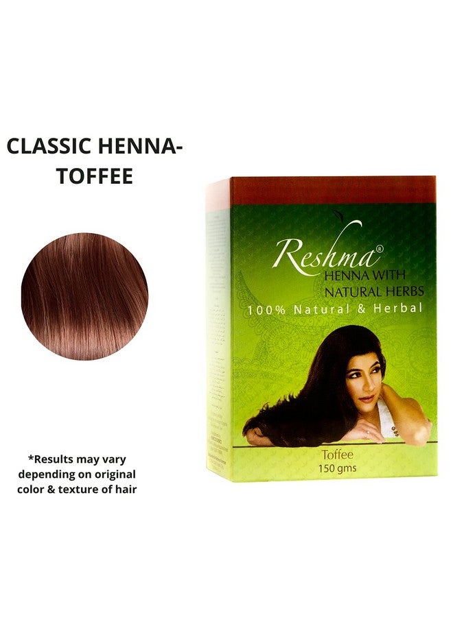 Classic Henna Hair Color 100% Natural For Soft Shiny Hair Henna Hair Color Gray Coverage Ayurveda Hair Products (Toffee Pack Of 12)