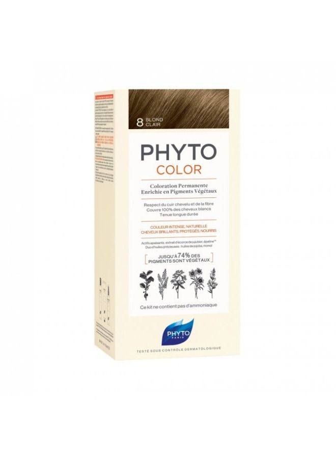 Phytocolor Permanent Color Shade 8 Light Blonde