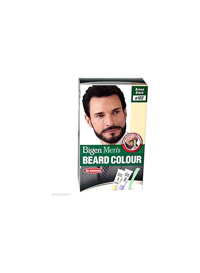 Bigens Men's Beard Color B102 Brown Black 1pkt