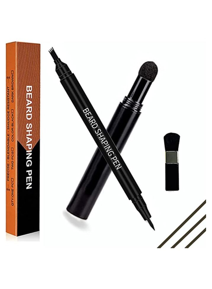 MAYCREATE® Beard Pencil Filler for Men 2 in 1 Beard Pencil with Beard Filler Powder for Beard Styling