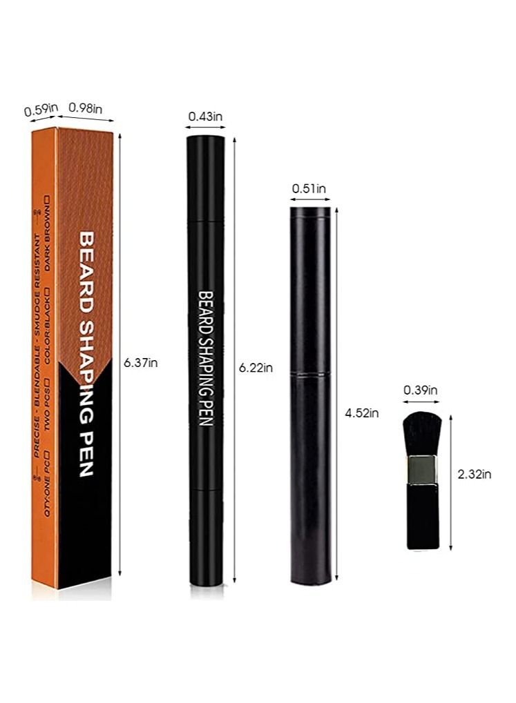 MAYCREATE® Beard Pencil Filler for Men 2 in 1 Beard Pencil with Beard Filler Powder for Beard Styling