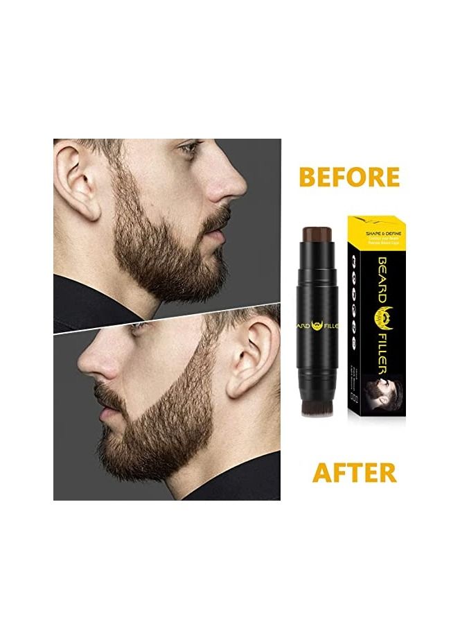 MAYCREATE® Beard Pencil Filler for Men Dual Tip 2 in 1 Beard Pencil with Brush for Beard Styling