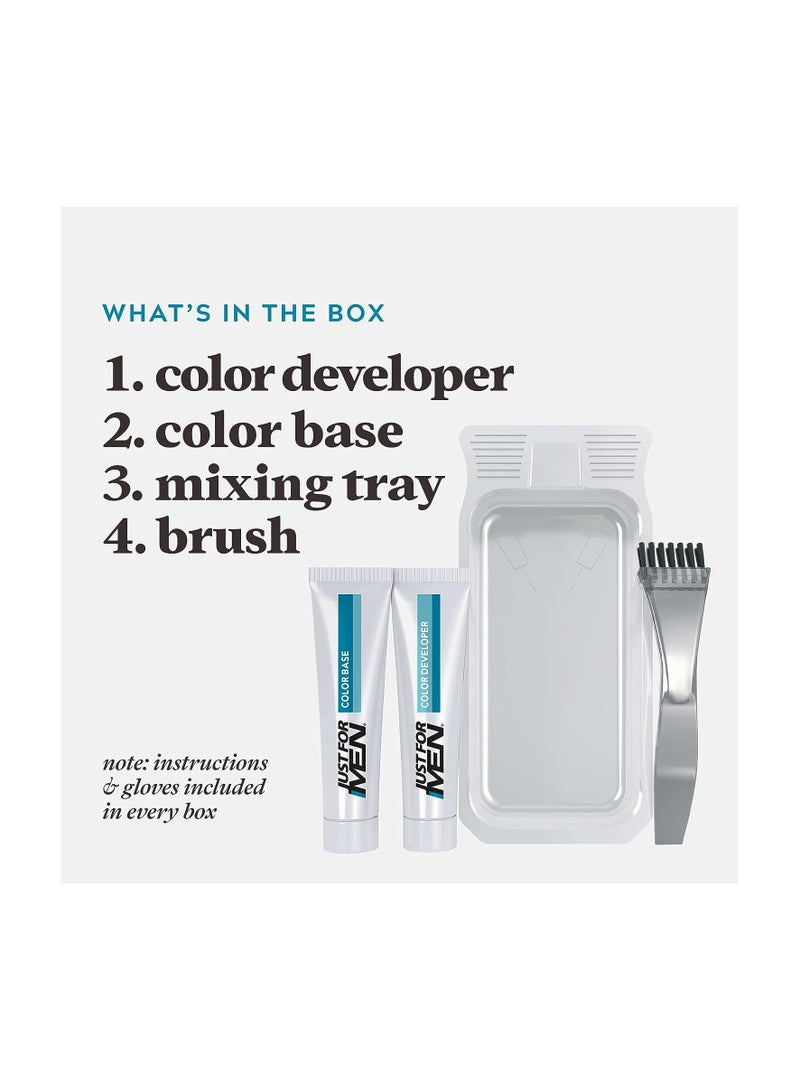 Just For Men Mustache & Beard Brush-In Color Gel, Dark Brown (Pack of 3, Packaging May Vary)