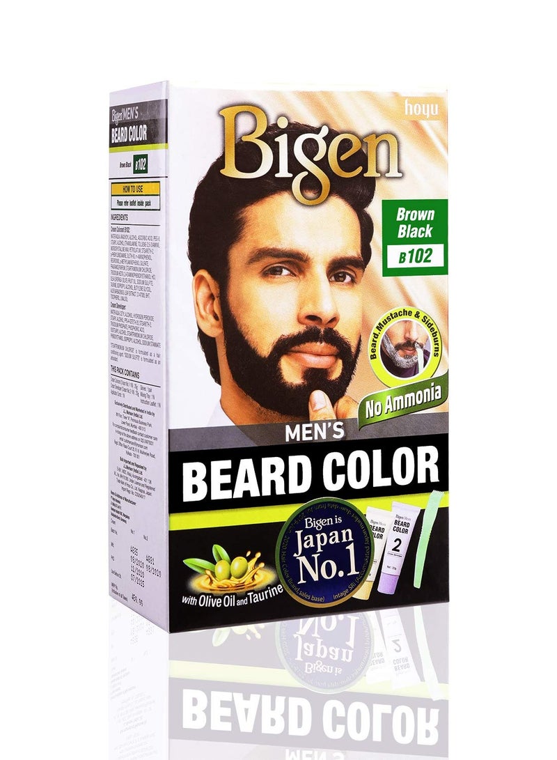 Men's Beard Color, 40g - Brownish Black B102 (Pack of 3)