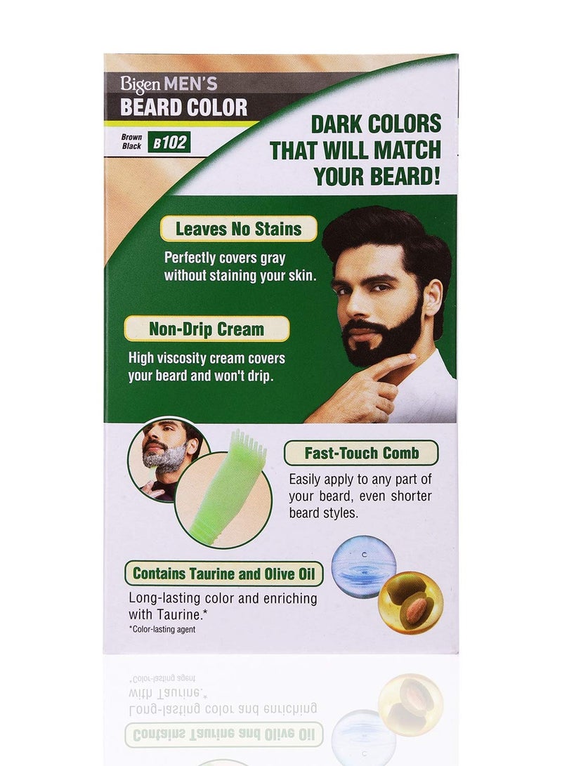 Men's Beard Color, 40g - Brownish Black B102 (Pack of 3)