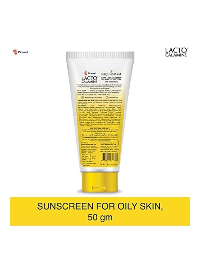 Sunshield Matte Look Sunscreen SPF50 PA+++ Clear 50grams