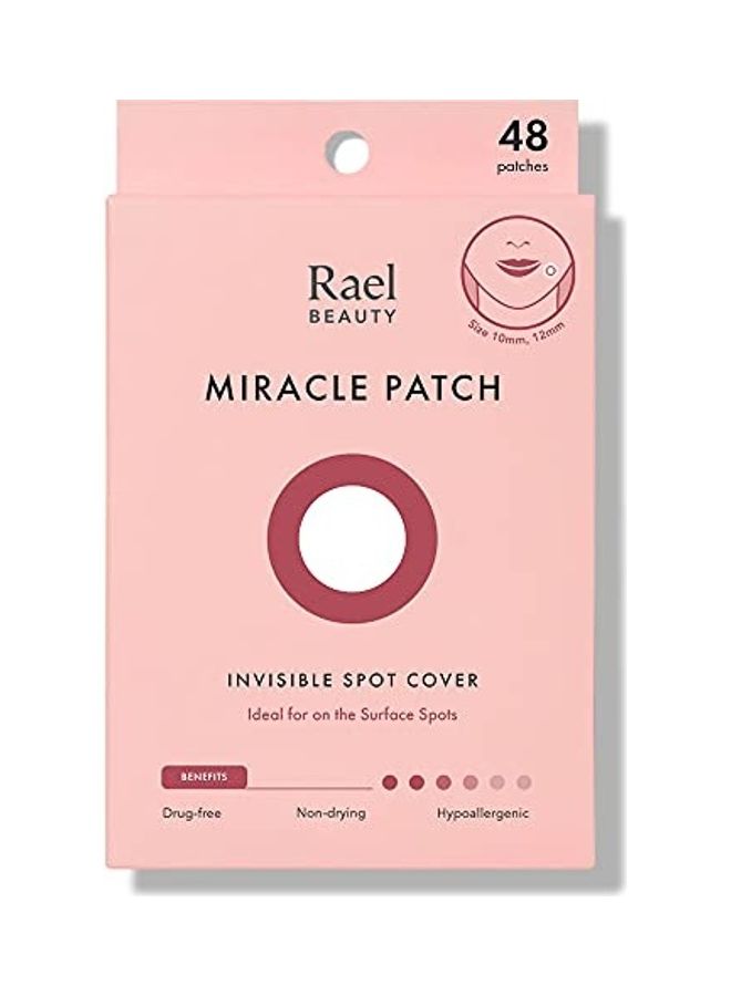 48-Piece Acne Pimple Healing Patches White 1.2cm