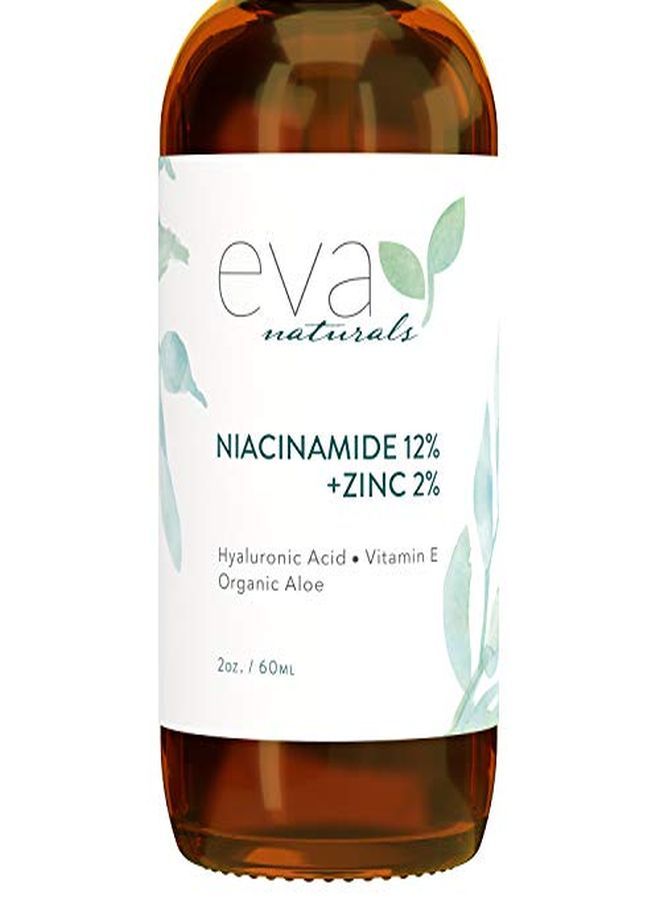 Ide Serum For Face + Zinc Pca Vitamin B3, 2% Zinc Pca And Hyaluronic Acid Serum Known To Even Skin Tone, Shrink Pores, Pump Fine Lines, Reduce Oil, And Hydrate By Eva Naturals, 2 Oz.