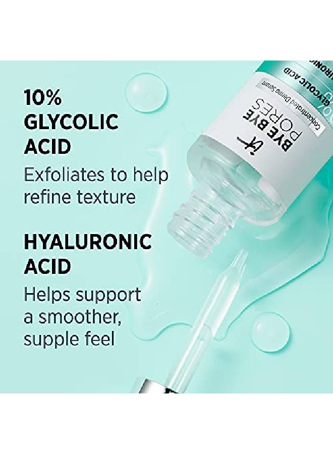 Bye Bye Pores 10% Glycolic Acid Serum Visibly Minimizes Pores In 1 Week & Exfoliates To Help Refine Skin’S Texture With Hyaluronic Acid Vegan Formula 1 Fl Oz