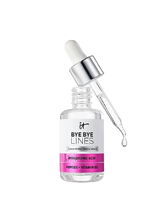 Bye Bye Lines 1.5% Hyaluronic Acid Serum Visibly Plumps Skin & Smooths Fine Lines In 2 Weeks With Peptide + Vitamin B5 For All Skin Types Vegan Formula 1 Fl Oz