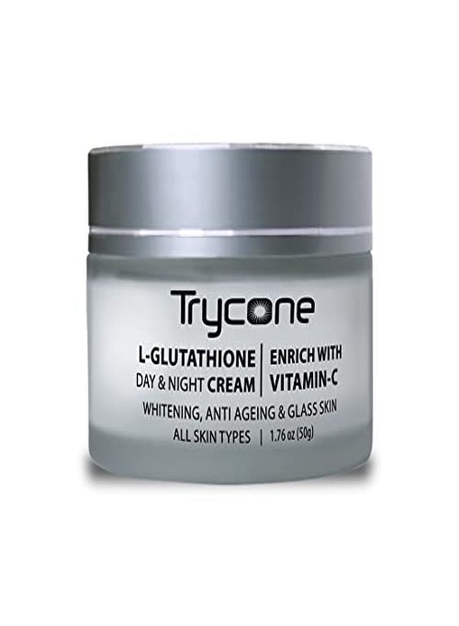 L Glutathione Cream For Skin Whitening Anti Ageing And Glass Skin Enrich With Vitamin C 50 Gm