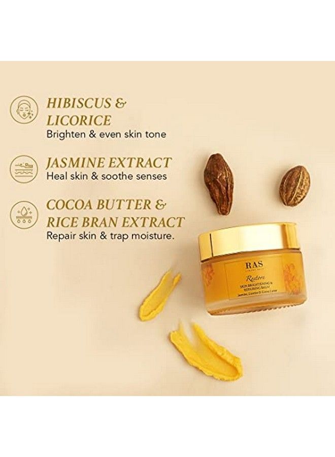 Restore Repairing & Brightening Skin Moisturizer Balm For Dry Dull Skin With Jasmine Licorice & Cocoa Butter 40G