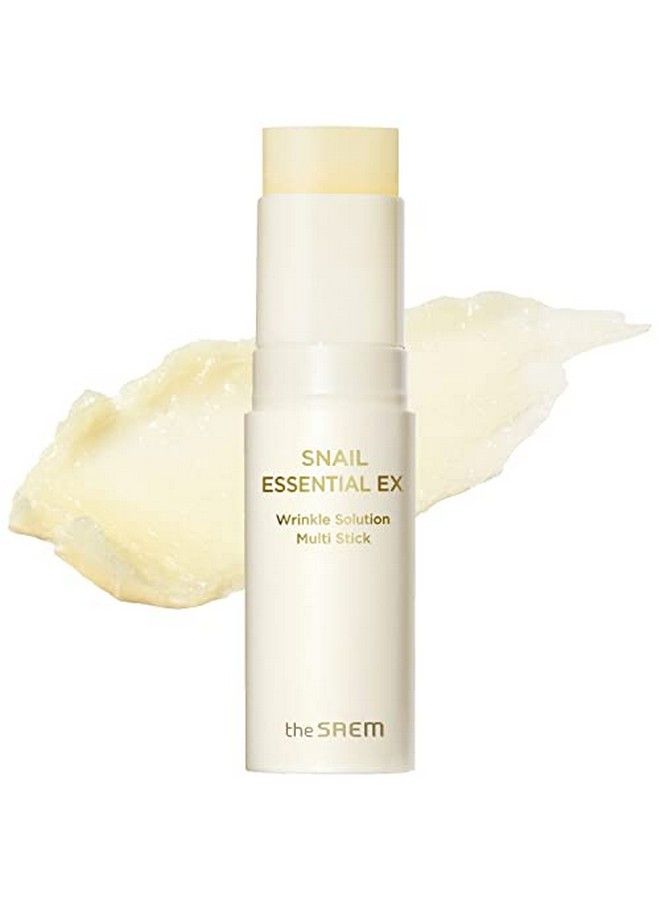 Snail Essential Ex Wrinkle Solution Multipurpose Balm Stick Anti Aging & Moisturizing Face & Eye Treatment With Snail Collagen & Honey For Moist Glow 0.4Oz.