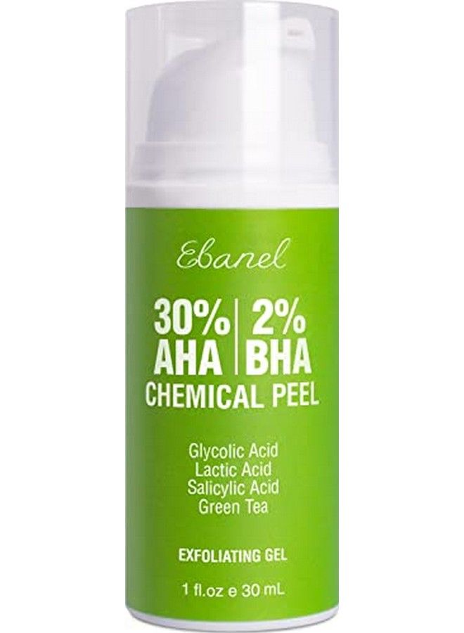 30% Aha 2% Bha Chemical Peel Exfoliant Gel Face Peel With Glycolic Acid Salicylic Acid Lactic Acid Green Tea Chamomile Skin Peeling Gel For Acne Scars Dark Spots Wrinkles Fine Lines