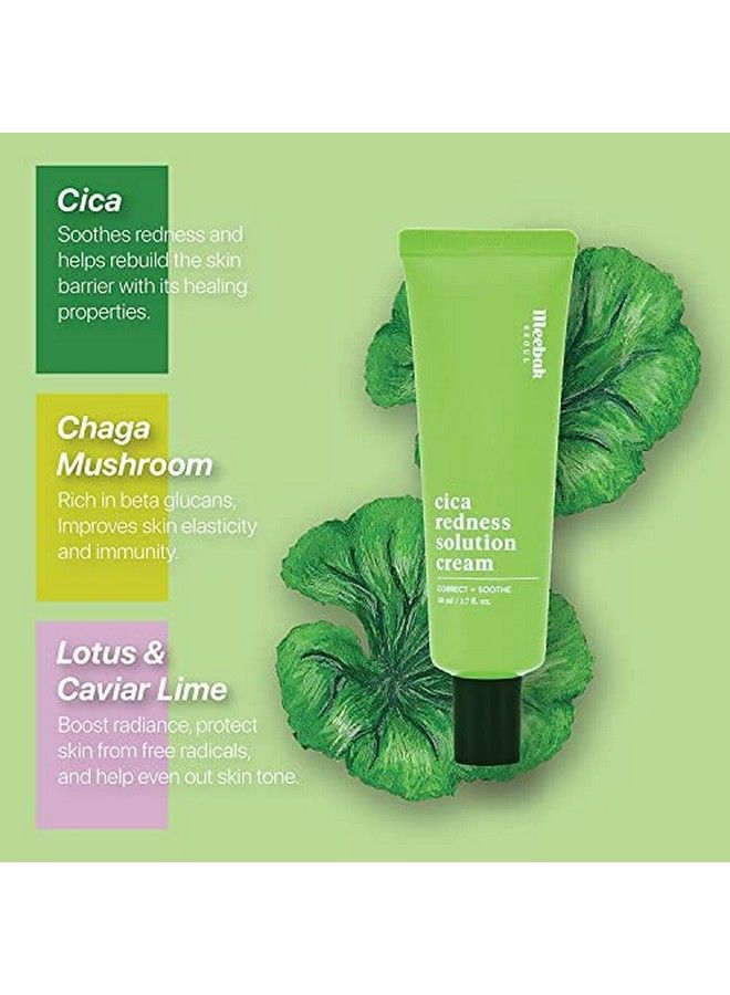 Redness Relief For Face Cream Calming Rosacea Rednessprone Skin Soothe Irritation With Cica Tiger Grass Color Correcting Works Also As Green Concealer Bb Cream Makeup