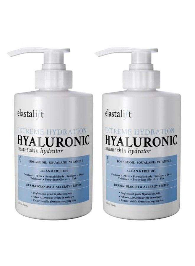 Hyaluronic Acid Face & Body Cream Moisturizer Antiaging Skin Care Body Lotion W/ Hyaluronic Acid Coconut Oil Squalene For Wrinkles Sagging Skin & Dry Skin 15 Oz (Pack Of 2)