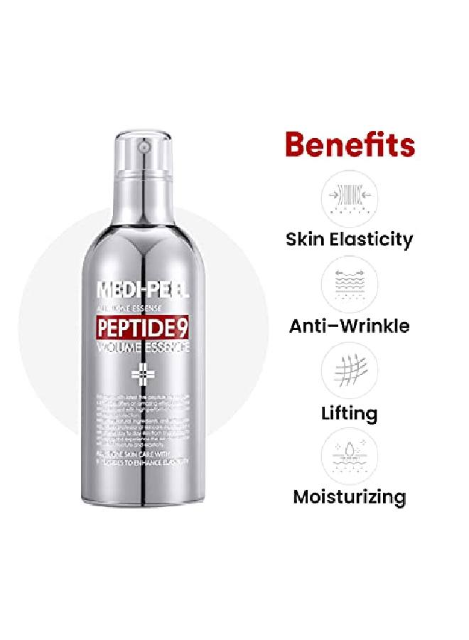 L] Peptide 9 Volume Essence 338 Floz / 100Ml ; Anti Wrinkles Collagen Formula Bubble Essence Instant Hydration ; Korean Skincare