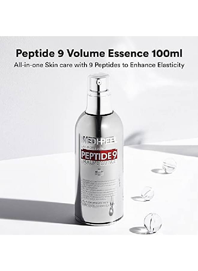 L] Peptide 9 Volume Essence 338 Floz / 100Ml ; Anti Wrinkles Collagen Formula Bubble Essence Instant Hydration ; Korean Skincare