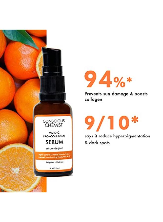 ™ 10% Advanced Vitamin C Face Serum | Improves Dark Spots & Hyperpigmentation | Hyaluronic Acid Peptides & Glutathione | For Glowing & Radiant Skin | Clean Beauty | 30 ml