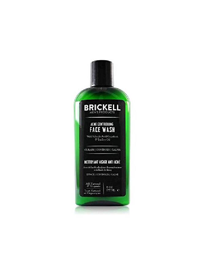 Brickell Men'S Acne Face Wash For Men Natural And Organic Men'S Acne Face Wash To Cleanse Skin And Eliminate Acne Clears Breakouts 2% Salicylic Acid 6 Ounces