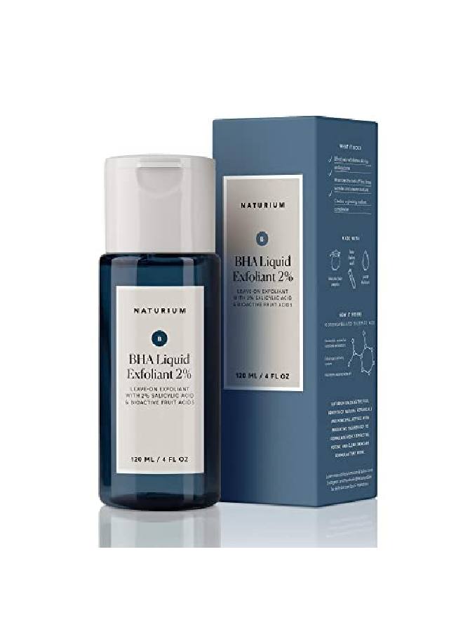Bha Liquid Exfoliant 2% With Salicylic Acid & Bioactive Fruit Acids Dark Spot Corrector Face & Skin Care Treatment 4 Oz