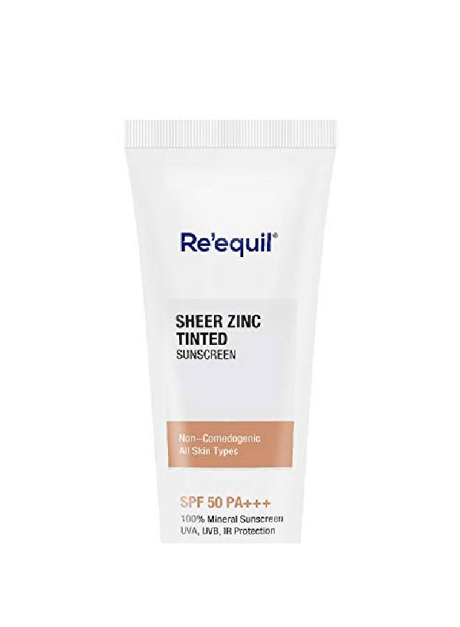 Sheer Zinc Tinted Sunscreen 50g SPF 50 PA+++ 100% Mineral Sunscreen Cream