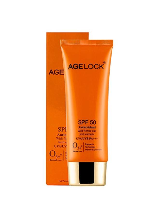 Agelock Multi Vitamin SPF 50 Sunscreen UVA;UVB PA+++ Sun Damage Protection Skin Cream Ideal for Normal to Oily Skin 75g