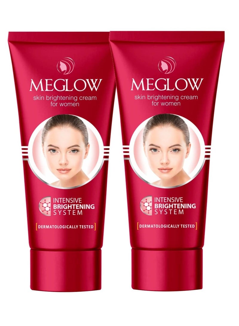 Meglow SPF 15 Fairness Face Cream for Women 50g  Combo Pack of 2