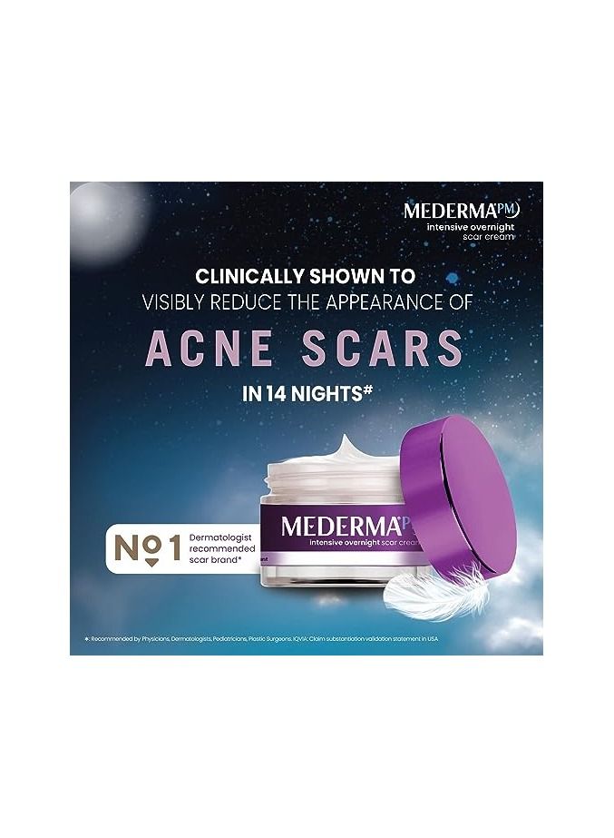 Mederma Intensive Overnight Cream 30g Works with Skin's Nighttime Regenerative Activity Once Nightly Application Is Clinically Shown to Make Scars Smaller and  Less Visible