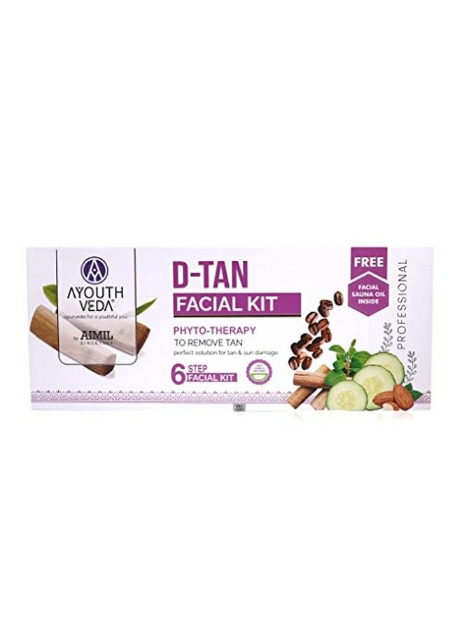 Dtan Six Steps Facial Kit For Tan Sun Damage Oil Control Acne Pimples Anti Blemishes Pigmentation Tanning & Tanning & Brightening (Pack Of 1; 230 Gram Each)