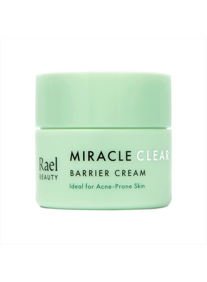 Face Moisturizer, Miracle Clear Barrier Cream - Moisturizer Face Cream for Oily and Acne Prone Skin Lightweight, with Succinic Acid, Hydrating Vitamin B5, Vegan, Cruelty Free (1.8 oz)