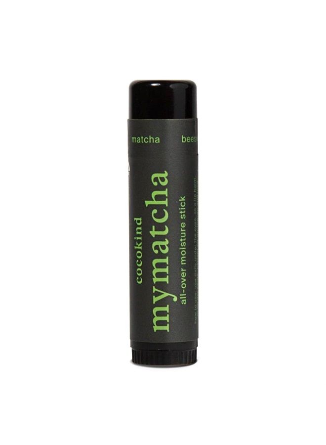 Mymatcha All-Over Moisture Stick, Lip Balm and Eye Cream for Dry Skin, With Organic Coconut Oil and Beeswax, Green Tea Mask Stick