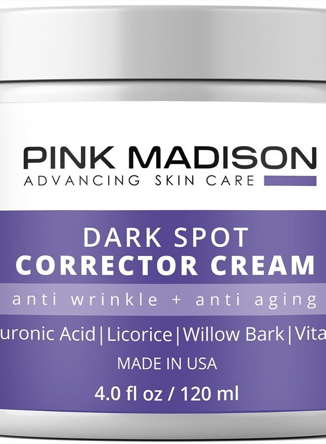 Anti Aging Dark Spot Corrector Cream for Face & Body - Made in USA - Skin Nourishing Age Spot Remover Women Men 4 OZ