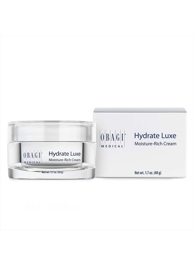 Obagi Hydrate Luxe Moisture-Rich Cream, 1.7 oz Pack of 1 - Hydrating Face Lotion with Shea Butter - Ultra-Rich Moisturization Night Face Cream for Dry Skin, Sensitive Skin, Aging Skin