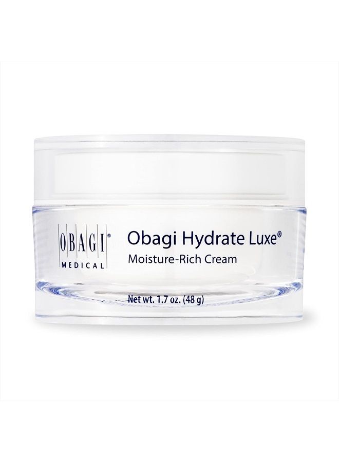 Obagi Hydrate Luxe Moisture-Rich Cream, 1.7 oz Pack of 1 - Hydrating Face Lotion with Shea Butter - Ultra-Rich Moisturization Night Face Cream for Dry Skin, Sensitive Skin, Aging Skin