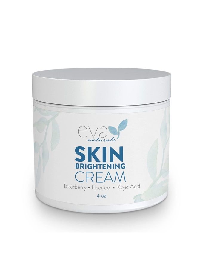 Skin Brightening Cream (4 oz) - Hyperpigmentation Cream Dark Spot Remover for Face - Helps Boost Collagen Production - Dark Spot Corrector - With Bearberry, Licorice, Kojic Acid