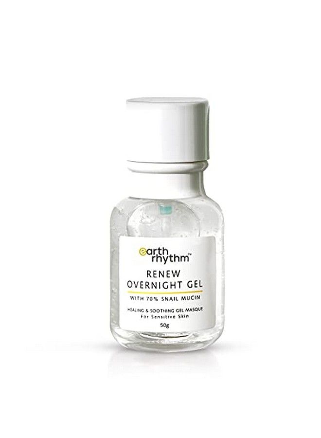 Renew Overnight Gel With Snail Mucin Healing & Soothing Face Gel For Sensitive Skin 50 Ml; Moisturize Skin Reduce Acne Repairs Damaged Skin
