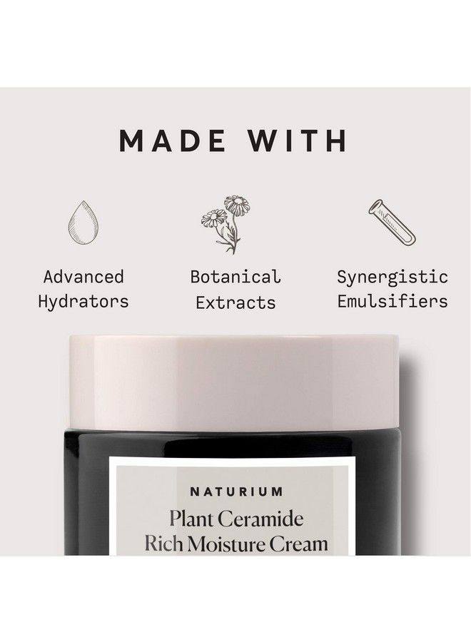 Plant Ceramide Rich Moisture Cream Hydrating & Antiaging Skincare 3.5 Oz