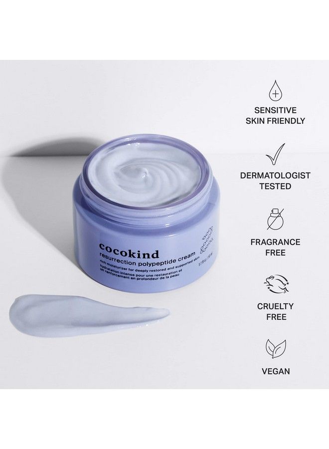 Resurrection Polypeptide Cream Hydrating Face Moisturizer With Peptides And Squalane Anti Aging Skin Barrier Repair Cream For Dry Skin