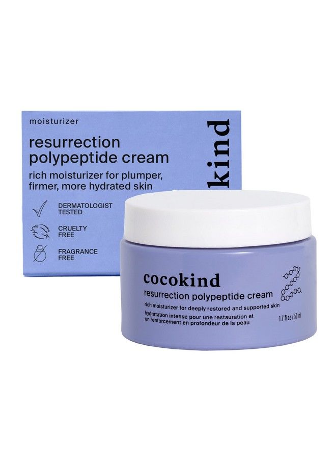 Resurrection Polypeptide Cream Hydrating Face Moisturizer With Peptides And Squalane Anti Aging Skin Barrier Repair Cream For Dry Skin