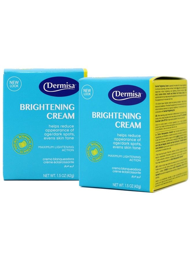 Brightening Cream Brightens Moisturizes And Hydrates Skin 2 Pack Of 1.5 Oz Each Cream Jar 2 Count Beige