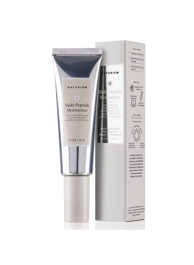 Multipeptide Moisturizer Plus Ethylated Vitamin C & Panthenol Hydrating & Smoothing Skin Care 1.7 Oz
